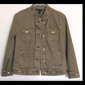White House Black Market Button Front Jacket